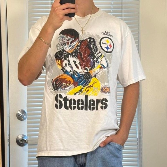 The Unbranded Brand Other - 90s Pittsburgh Steelers white t-shirt XL